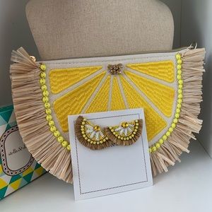 Stella & Dot Jewelry - Lemon Raffia Earrings Stella & Dot Jewelry - Lemon Raffia Earrings